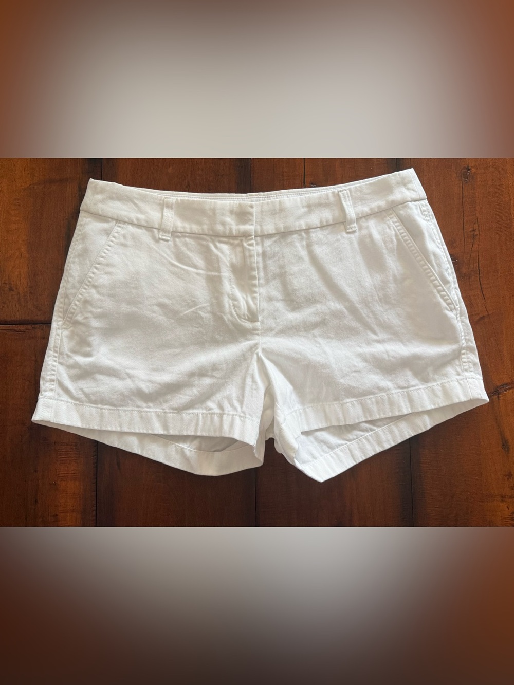 J. Crew White High-Waist Cotton Shorts